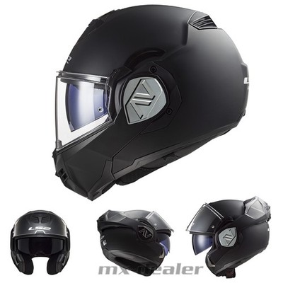 LS2 FF906 Advant Solid Matt Schwarz Klapphelm Motorrad Helm Tourenhelm Integral
