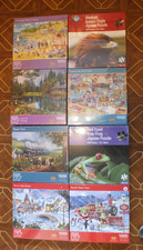 job lot 8  x 1000 piece jigsaw puzzles  factory sealed christmas trains animals