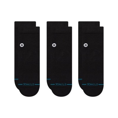 Stance Socken Quarter Herren 3er Pack Icon schwarz