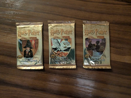 SEALED: 2001 Harry Potter TCG Card Game 3 Base Set Booster Packs WOTC Art Set