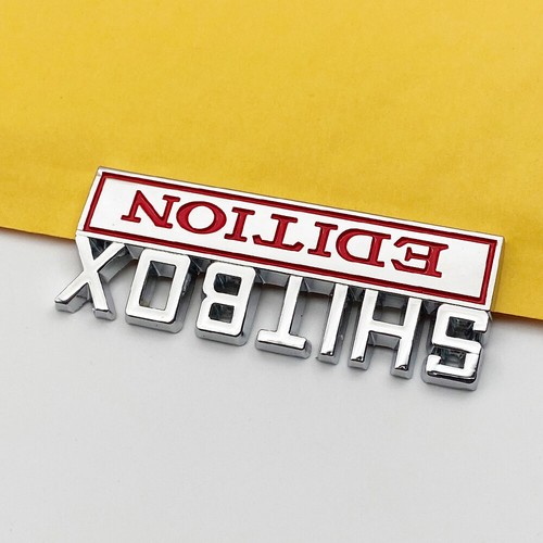 1Pc Urethane SHITBOX EDITION Emblem 3D Badges Decal Sticker