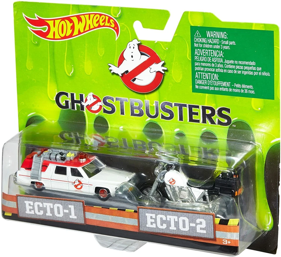 COCHE HOTWHEELS 1:64 "GHOSTBUSTERS" (2016) ECTO-1 Y BICICLETA 1:50 ECTO-2 DIECAST DRW73 Foto 4 de 4
