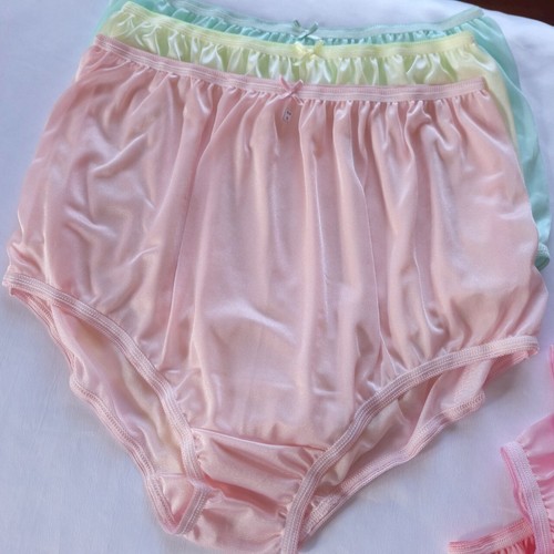 6 Plus Underwear Women Panties Silky Light Soft Nylon Briefs High Waist 44"-50" - Picture 7 of 14