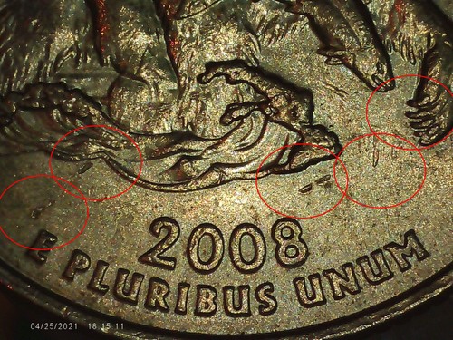 2008-D Alaska State Quarter Coin DDO Toe error Die chip RARE 25c - Picture 5 of 6