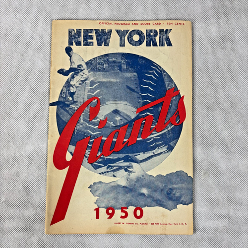 1950 Programa de los Gigantes de Nueva York Tarjeta de puntuación sin anotar Polo Grounds vs. Boston Braves - Imagen 4 de 24