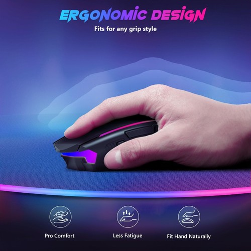 Gaming Mouse Wireless Mouse Gaming with 8000 DPI PC Gaming Mice with Fire But... - Picture 8 of 8