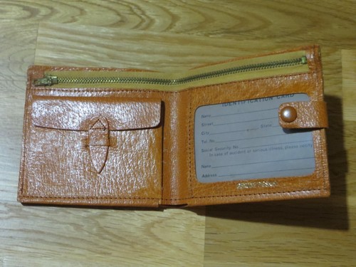 Vintage Pigskin Brown Leather Wallet Souvenir Of Tasmania Free UK P&P - Picture 3 of 6
