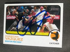 Boston Red Sox CHRISTIAN VAZQUEZ autographed 2022 Topps Heritage