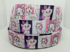 Pretty Marie Kitty on 1" Grosgrain Ribbon YOUR CHOICE 5 or 10 Yard Aristocats 