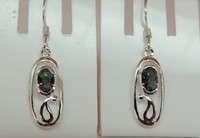 Edle 1,0 Carat Mystik Topas OhrhäNger 925 Silber Ohrschmuck Ohrring Edelstiensch