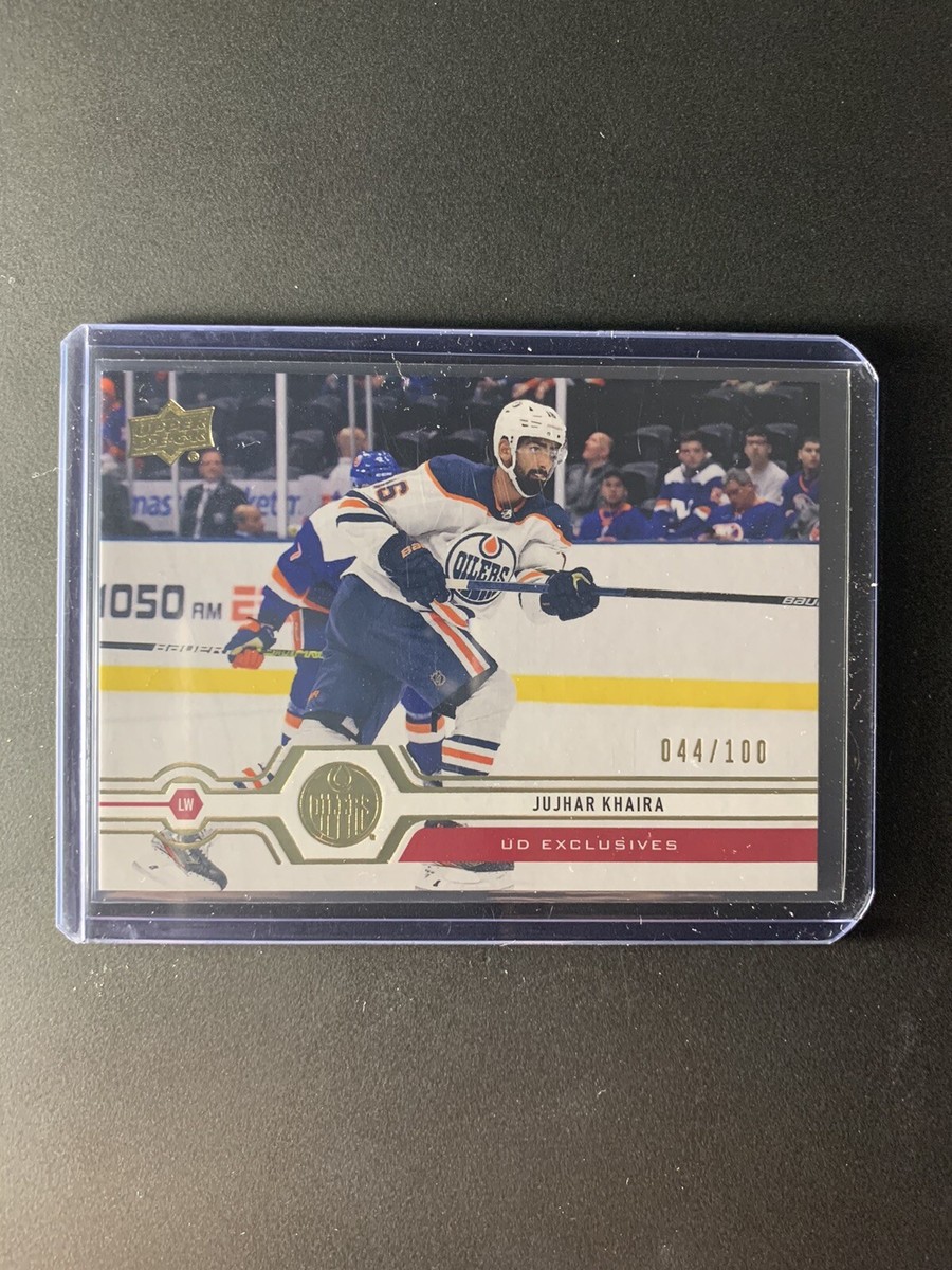 2019-20 Upper Deck UD Exclusives Jujhar Khaira Edmonton Oilers 044