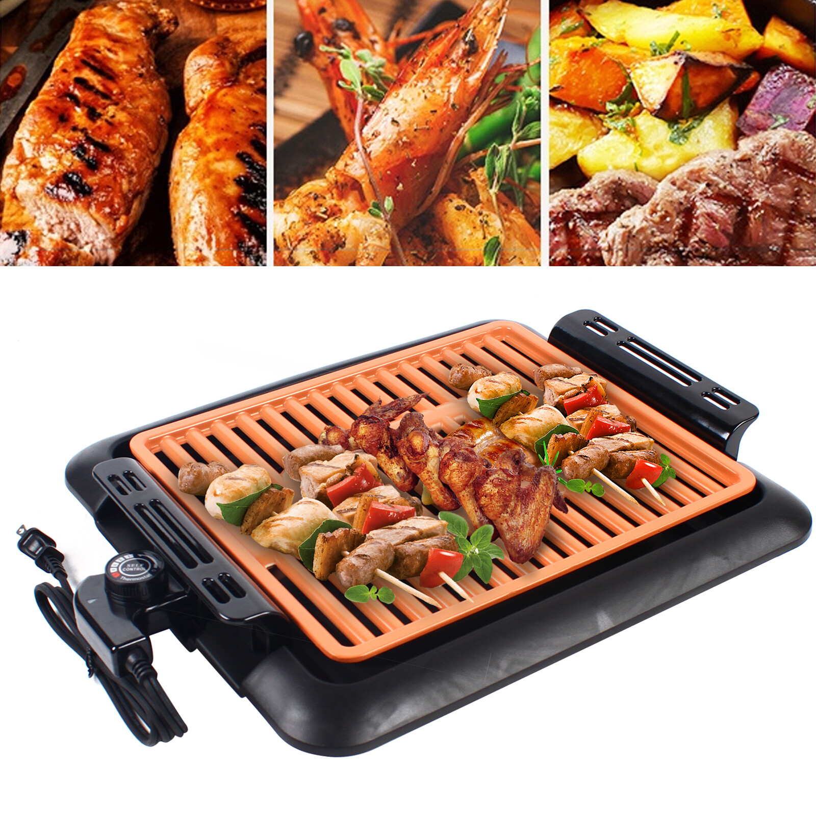 electric smokeless grill and griddle