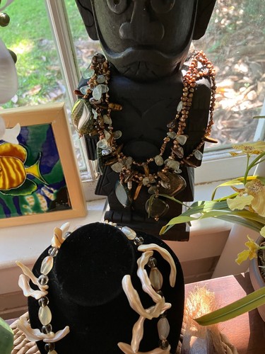 10 PC LOT OF TROPICAL THEME JEWELRY, UNIQUE & BEAUTIFUL MOST NEVER WORN - Picture 8 of 14