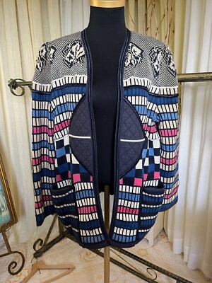 Vintage 1980s ESCADA by SRB Knitted Cotton Cardigan Jacket '42' M / L