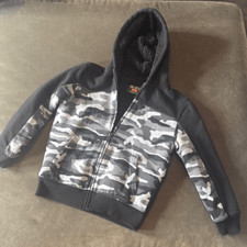 The Children s Place Kids Camouflage Hoodie Sherpa Lined Full Zip Size M 7/8