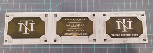 2021 Panini National Treasures Trios Eddie Stanky Furillo Alston Triplo libretto - Foto 2 di 8