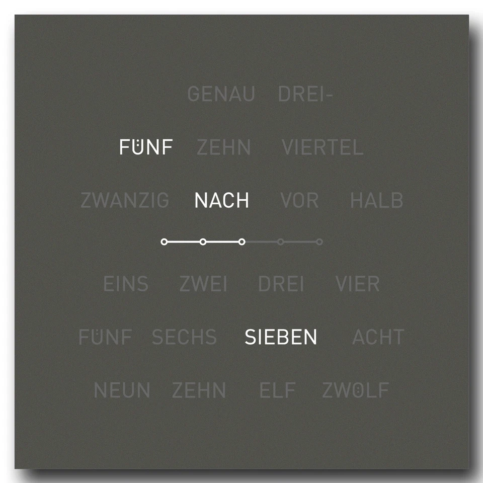 Wortuhr LISA - Apfelrot - orig. Kellys Finest - Uhr mit Worten - Bild 2 von 4