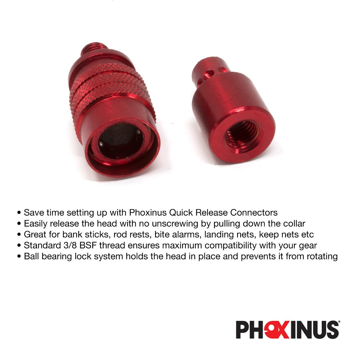 Phoxinus Quick Release Connectors fishing bank sticks bite alarms nets