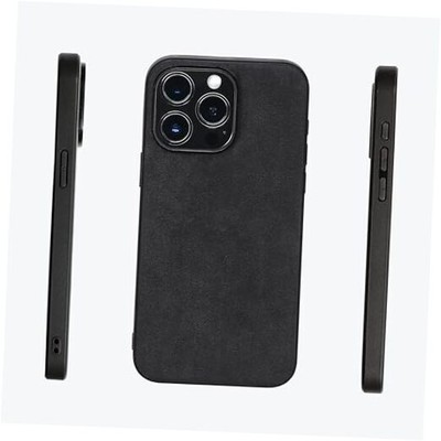 Alcantara Back-Wrap Phone Case for iPhone 16 Back-Wrap, iPhone 16 Pro Max Black