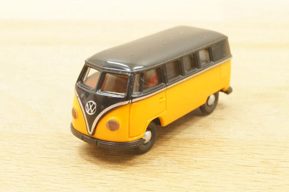 HO 1:87 Brekina 3107 VW T 1A Kombi "Luxus-Bus" Giallo Arancio/Nero Nuovo in OVP - Immagine 4 di 4