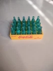 Vintage Mini Plastic Coca Cola Case with 24 Bottles Collectible Advertising Used