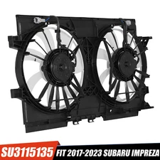 Dual AC Radiator Condenser Cooling Fan For 2017-2023 Subaru Impreza SU3115135