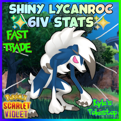 lycanroc midnight pokemon card 6IV ✨ SHINY ✨ LYCANROC MIDNIGHT POKEMON SCARLET AND VIOLET / NON-SHINY