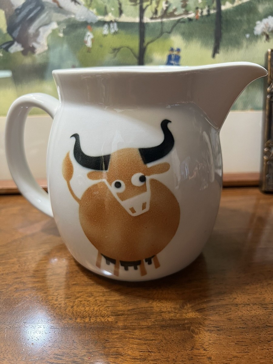 Vintage ARABIA Finland Kaj Franck MCM Brown Cow Bull Pitcher Vintage ARABIA Finland Kaj Franck MCM Brown Cow Bull Pitcher