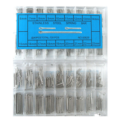 360pcs 6mm-23mm Watch Band Link Cotter Pin Watch Bracelet Strap Link Pins Kit