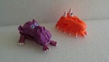VINTAGE KENNER 1986 THE REAL GHOSTBUSTERS MINI TRAPS PURPLE ORANGE LOT OF 2