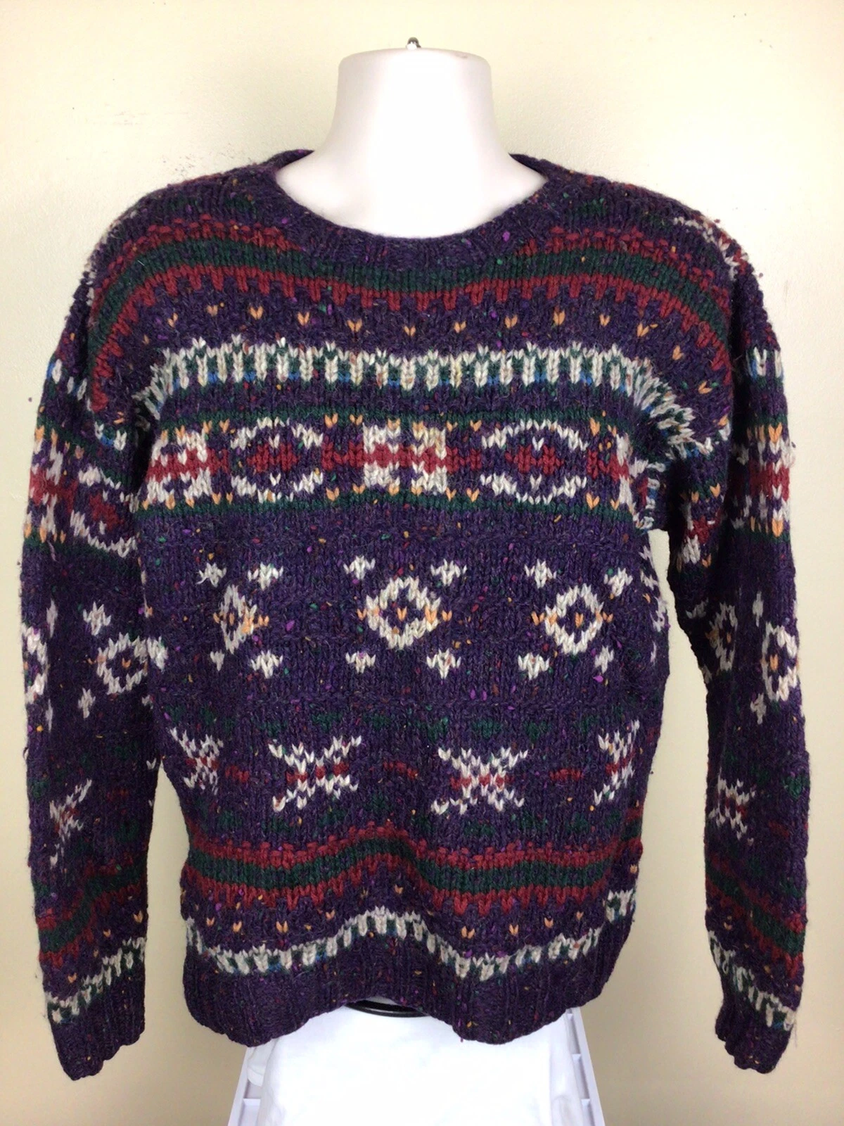 Woolrich Wool Sweater Purple Men’s M Pullover