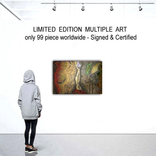 Divine Feminine Vulva Femine Sexy Abstract Art Psychedelic Painting Natural Tone - Picture 6 of 24