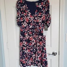 NWT Vince Camuto Floral Print Dress Womens Size 10 Flared Bottom Cottagecore
