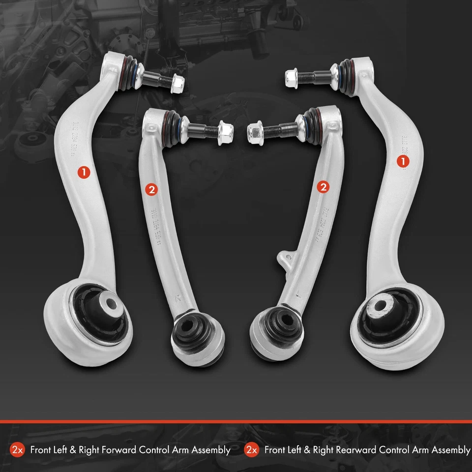 4x Front Control Arm w/ Ball Joint Assembly for BMW M3 2015-2018 M2 2016-2021 - Image 2 of 4