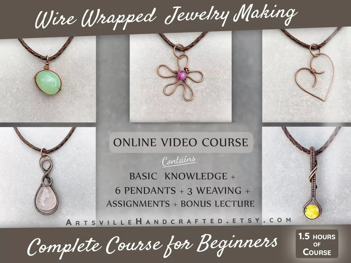 Wire Wrapped Jewellery Tutorial Jewellery Making Kit Wire Wrapping Wire  Wrap Handmade Jewellery, DIY Kit Gift for Crafty Mom 