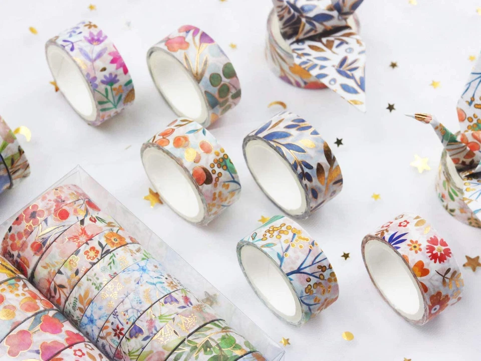 Flower Washi Tape Set Decorative Masking Tape Craft Supplies for Bullet Journal - image 3 of 4