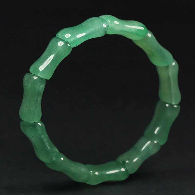 7,5» ручной работы 100% натуральный изумруд зеленый авантюрин нефрит браслет 15050 - Изображение 4 из 4