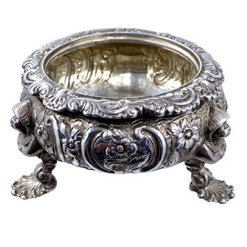 1851 William Mann Sterling Footed Bowl Chinese Man Repousse - Picture 3 of 15