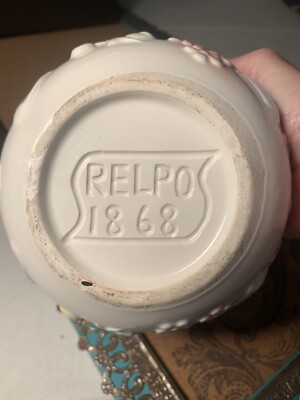 Vintage RELPO 1868 Baby Boy Girl Nursery Mug Planter Japan Pastel