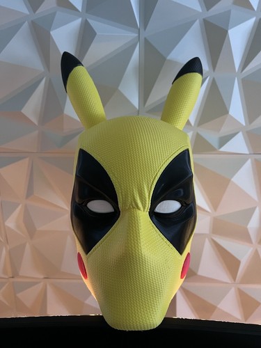 3D Printed Pokemon Pikachu Deadpool - Pikapool Cosplay Wearable Helmet - Picture 1 of 8