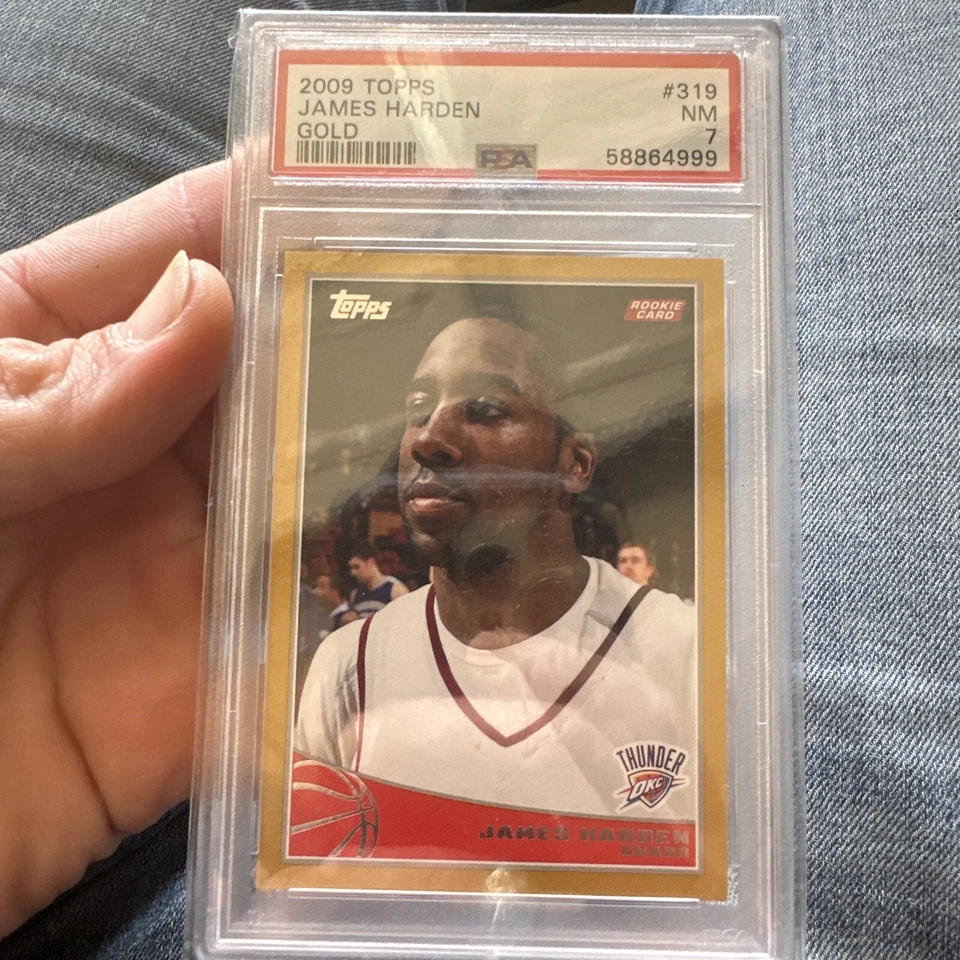 2009 Topps James Harden Gold Rookie 1904/2009 Psa 7 - Image 3 of 4
