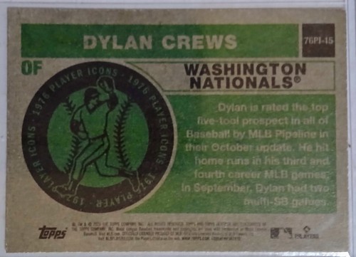 2015 Topps Heritage Icons Dylan Crews RC, SP. Wahington - Picture 2 of 2
