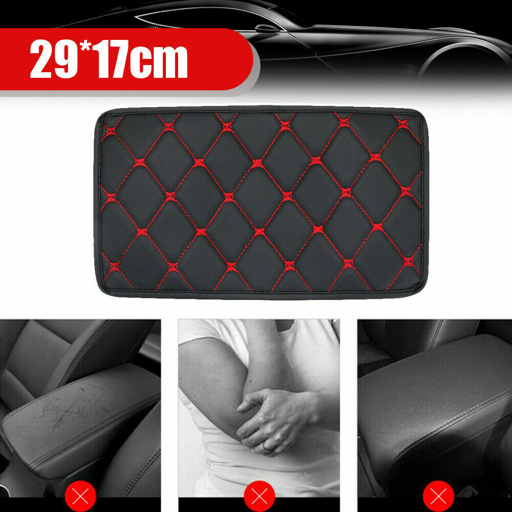 Coussin Accoudoir Voiture Universel - Avec Poches Rangement, Cuir, 30x20cm