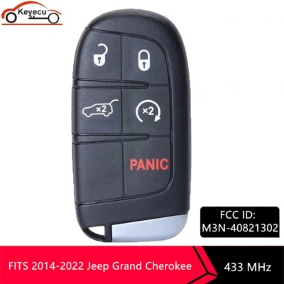 Key Fob Programmer Jeep Remote Key , Jeep Grand Cherokee 2014-2021 Smart Keys Remote FCC ID: M3N-40821302 2025 Jeep Grand Cherokee Key Fob Cover - Foto 2