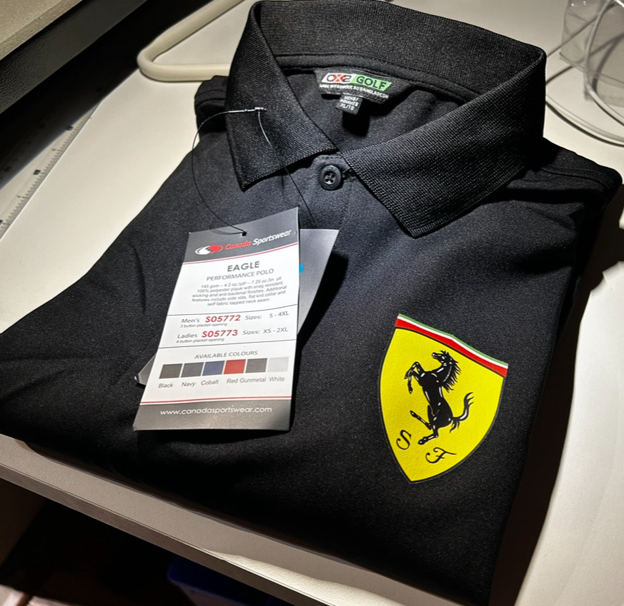 Polo Ferrari Logo Performance Shirt for Men High Quality Polyester Perfect Gift