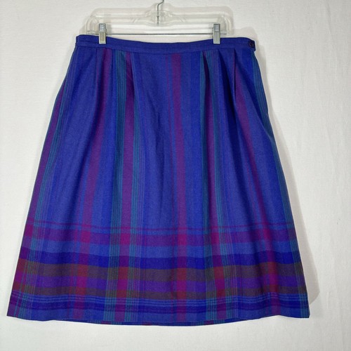De colección. Traje Falda Pendleton 2 Piezas 100% Lana Virgen Talla 18 W Totalmente Forrado Púrpura - Imagen 17 de 24