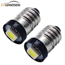 2PCS E10 5050 LED Screw Base Replace Light Torch Flashlight Bulb Lamp 6V White