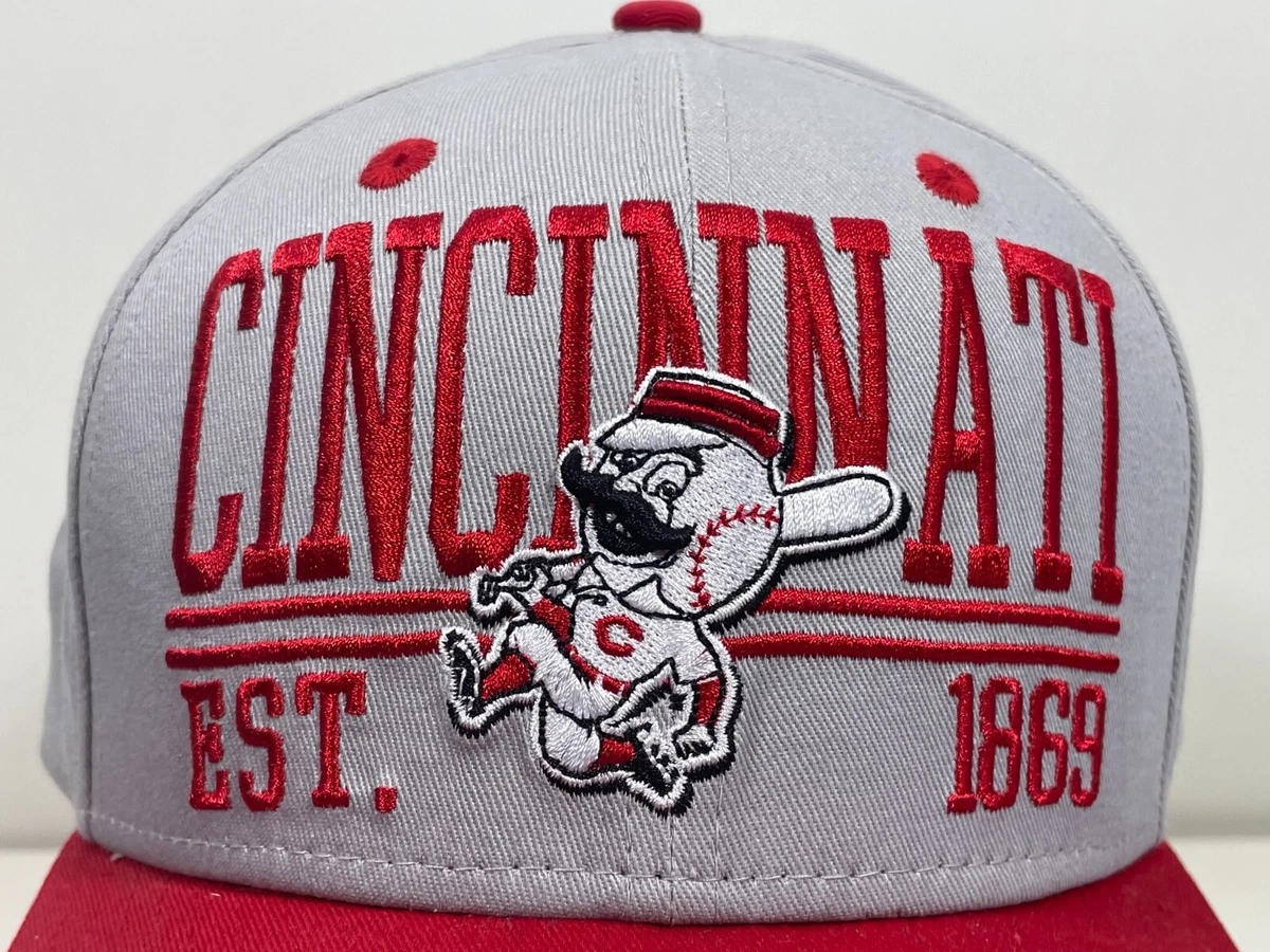 New Era 9Fifty Gray MLB Cincinnati Reds Snapback Hat Mr. Red