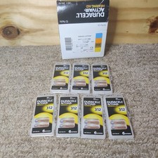 New Duracell Activair Hearing Aid Batteries: Size 312 42 Batteries -Exp 03/2026