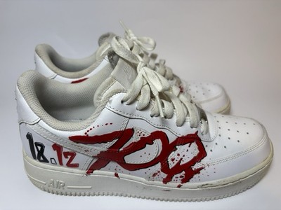 Nike Air Force 1 Low '07 White/Red/Black Custom Men's Sneakers 315122-111